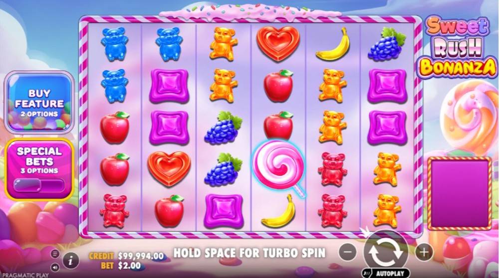 50 darmowych spinów na Sweet Rush Bonanza