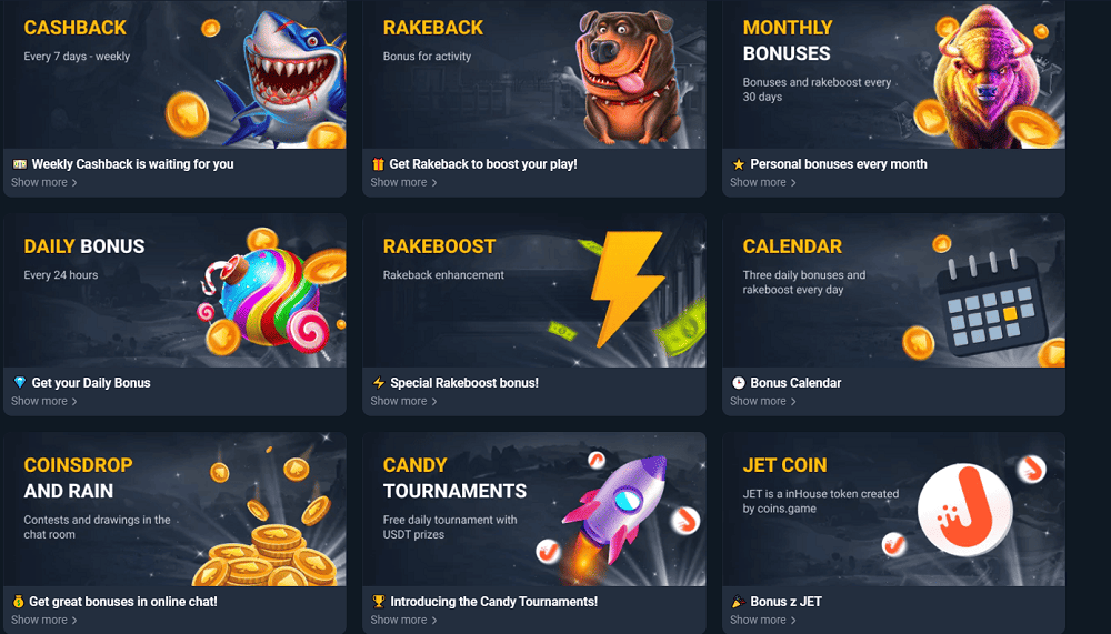 Coins Game casino online bonusy
