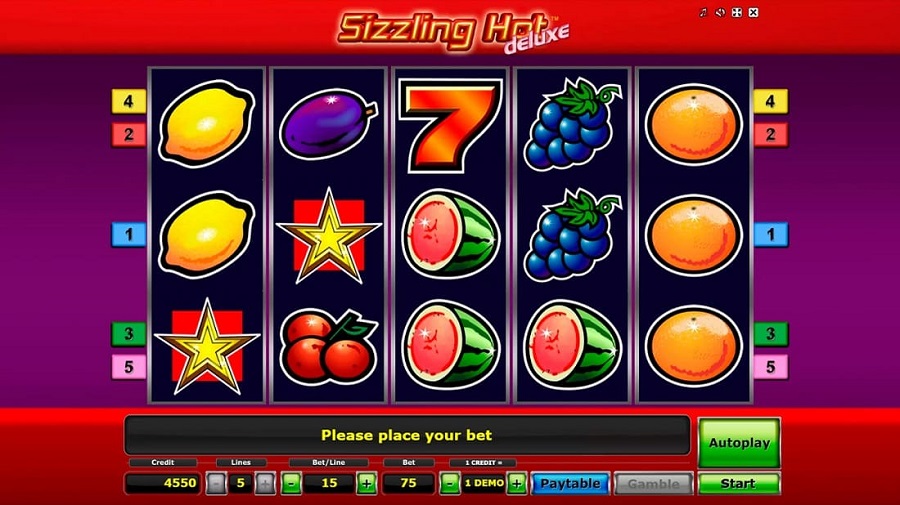 Sizzling Hot Deluxe slot od Novomatic