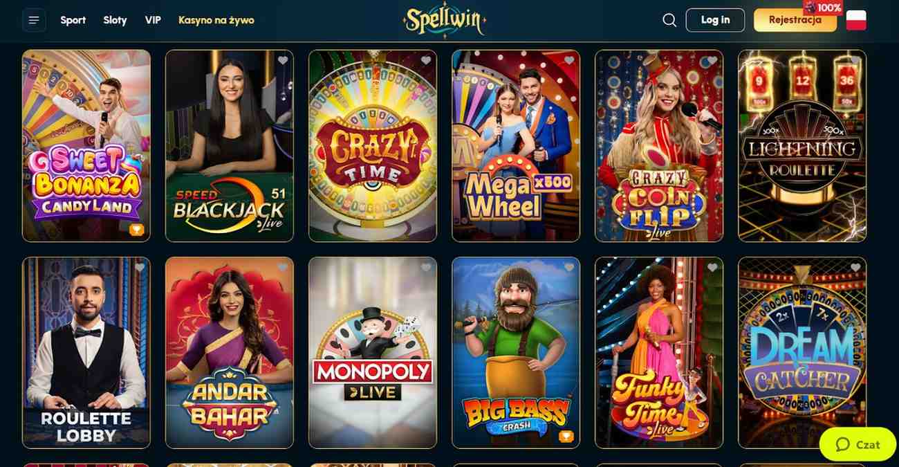 SpellWin kasynie na żywo