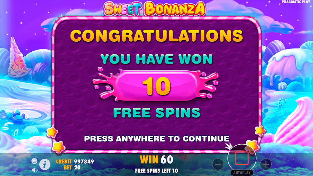 Sweet Bonanza slot free spins
