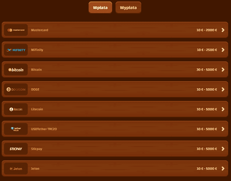 Tiki casino online metody płatności