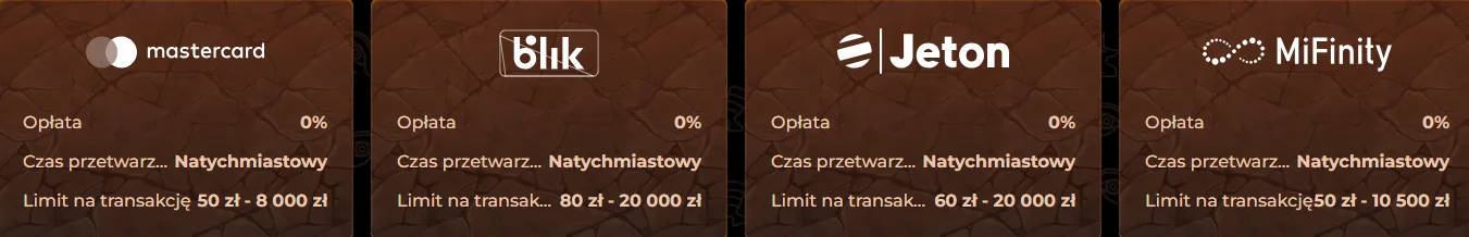 Wpłaty i wypłaty w Amunra