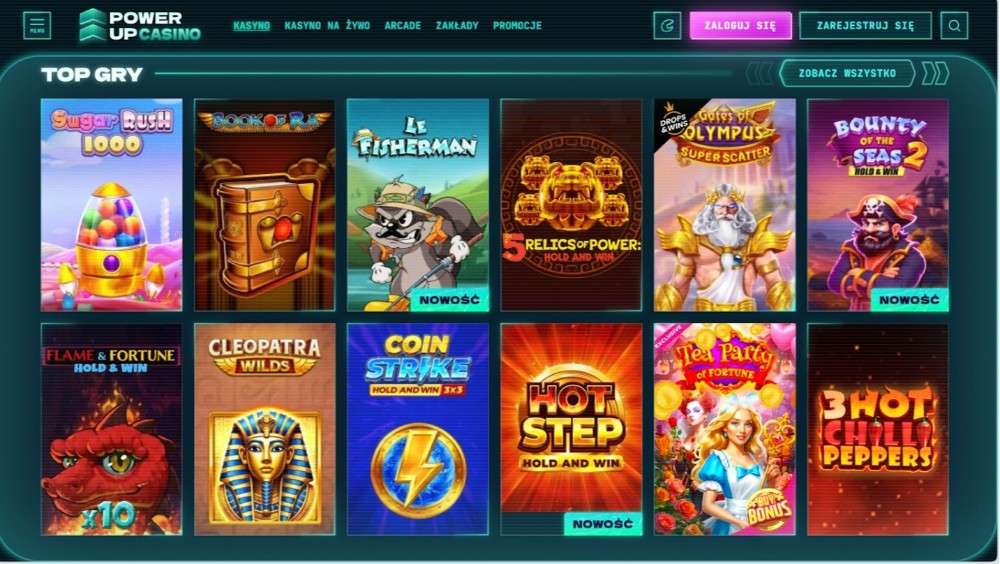 biblioteka gier w powerup casino