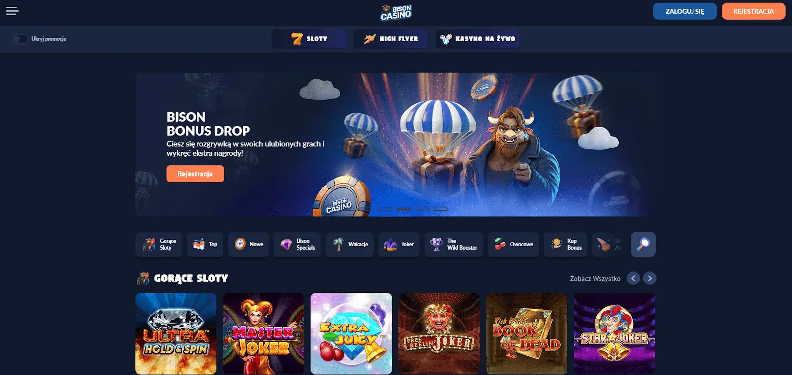 bison casino główna strona