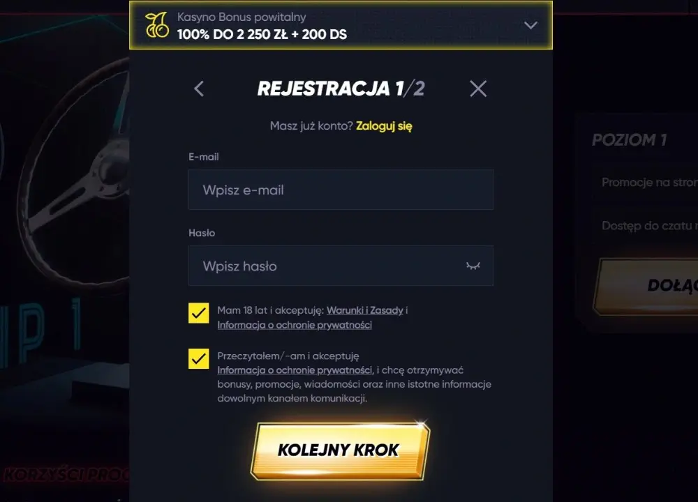 quickwin casino rejestracja 1
