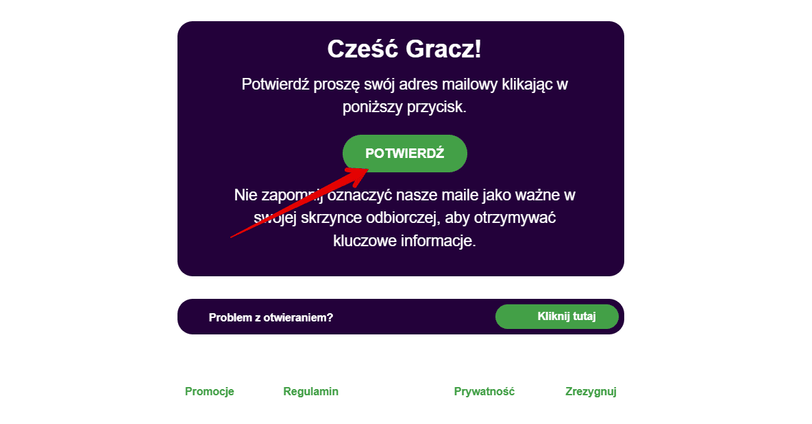 spinmama potwierdzenie adresu email