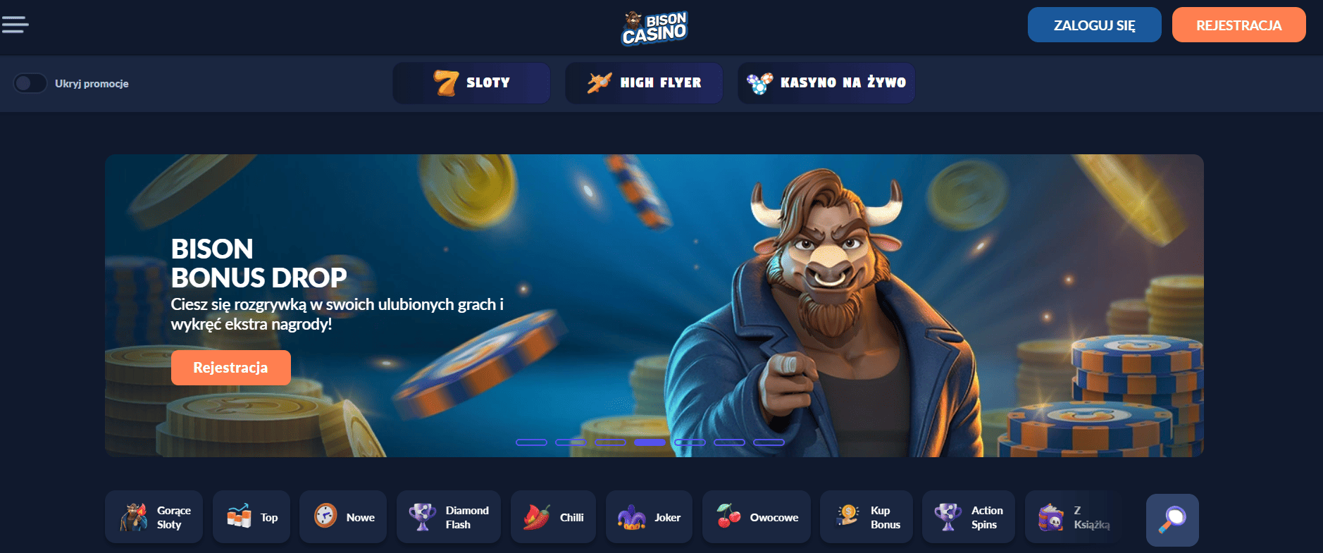 strona bison casino