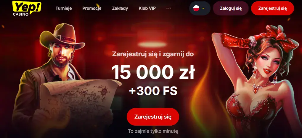 yep casino - rejestracja